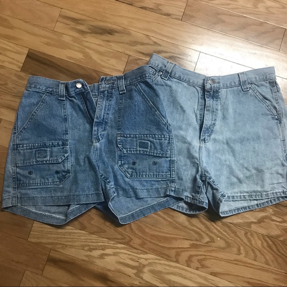 2 pairs vtg riveted lee high waist shorts